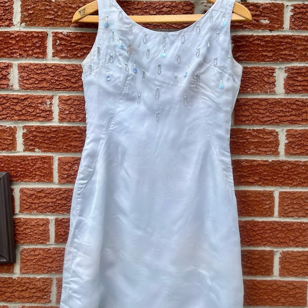 Baby blue 1950s cocktail dress S